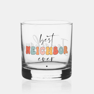 Personalisierte Retro Best Neighbour je Niedlich Whiskyglas
