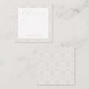 Personalisierte Retro-Blume Mitteilungskarte