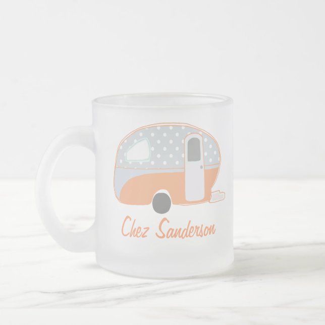 Personalisierte Retro Caravan Art Tasse (Links)