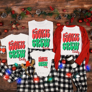 Personalisierte Retro-Cookie-Crew-Weihnachtsüberei T-Shirt