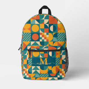 Personalisierte Retro geometrische Farbe Bedruckter Rucksack