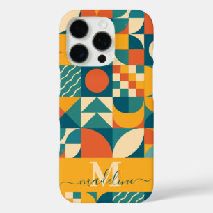 Personalisierte Retro geometrische Farbe iPhone 16 Pro Hülle