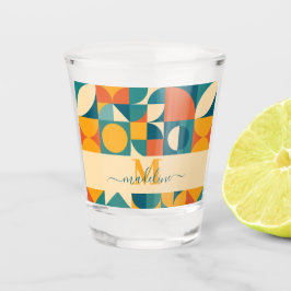 Personalisierte Retro geometrische Farbe Schnapsglas