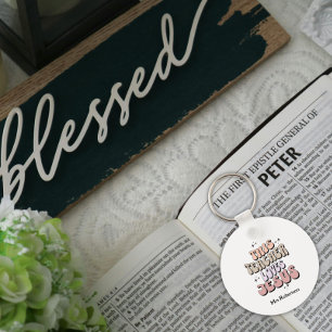 Personalisierte Retro-Glaube Lehrer Wertschätzung Schlüsselanhänger