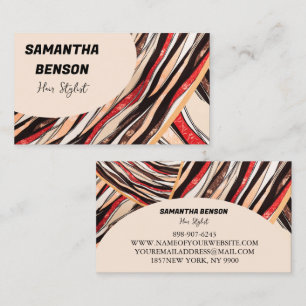 Personalisierte Retro-Groovy 70er Psychedelisch Visitenkarte