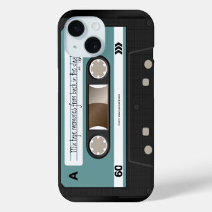 Personalisierte Retro-Kassette Mixtape 80er iPod-H iPhone 15 Hülle