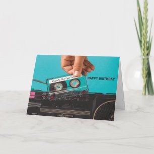 Personalisierte Retro-Kassettenband Geburtstagskar Karte