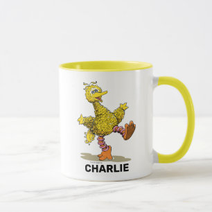 Personalisierte Retro-Kunst Große Vogel Tasse