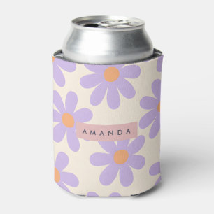 Personalisierte Retro-Lavendel-Gasterie-Blume Dosenkühler