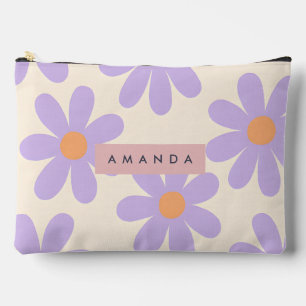 Personalisierte Retro-Lavendel-Gasterie-Blume Zubehörtasche