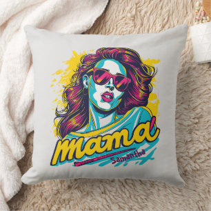 Personalisierte Retro-Mama-Pop-Art (12) Kissen