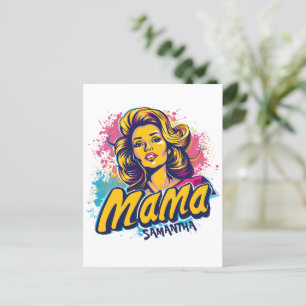 Personalisierte Retro-Mama-Pop-Art (14) Postkarte
