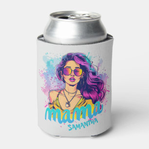 Personalisierte Retro-Mama-Pop-Art (15) Dosenkühler