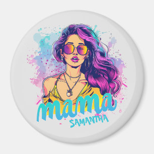 Personalisierte Retro-Mama-Pop-Art (15) Magnet