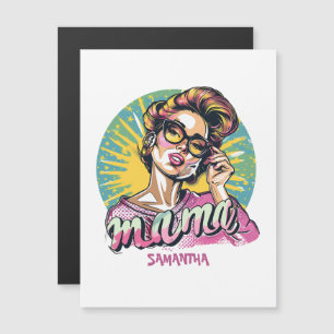Personalisierte Retro-Mama-Pop-Art (16) Magnetkarte
