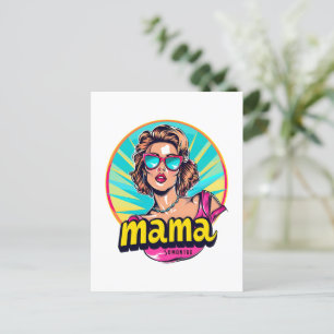 Personalisierte Retro-Mama-Pop-Art (3) Postkarte