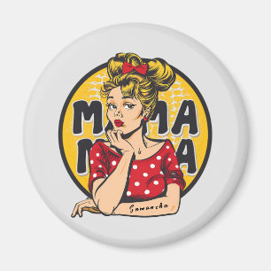 Personalisierte Retro-Mama-Pop-Art (4) Magnet