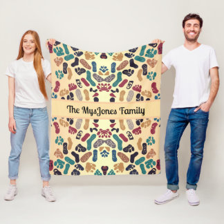 Personalisierte Retro-Minimalistische Seezungenmar Fleecedecke