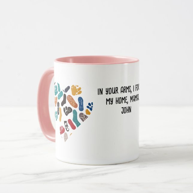 Personalisierte Retro-Minimalistische Seezungenmar Tasse (Vorderseite Links)
