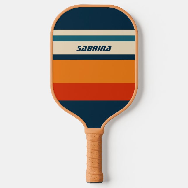 Personalisierte Retro Pickleball Schläger (Vorderseite)