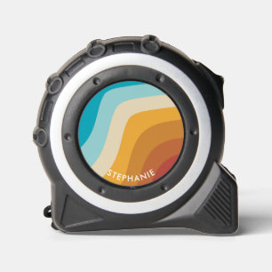 Personalisierte Retro-Regenbogenwellen Maßband