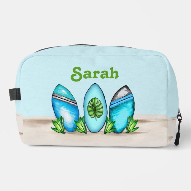 Personalisierte Retro-Surfboards Waschbeutel (Vorderseite)