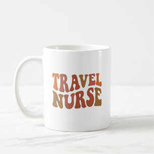 Personalisierte Retro-Typografie für reisende Kran Kaffeetasse