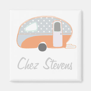 Personalisierte Retro-Vintage Caravan-Designmagnet Magnet