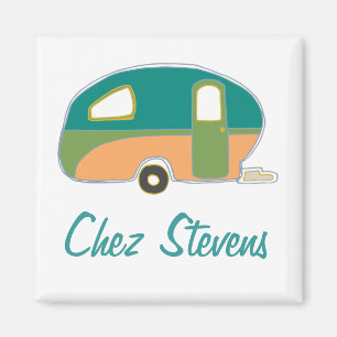 Personalisierte Retro-Vintage Caravan-Designmagnet Magnet