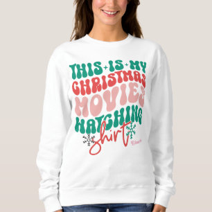 Personalisierte Retro-Weihnachtsfilme anschauen Sweatshirt