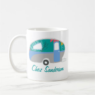 Personalisierte Retro-Wohnwagen-Kunsttassen Tasse