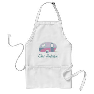 Personalisierte Retro-Wohnwagen-Schürzen Schürze