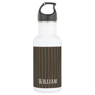 Personalisierte Retropinstreifen Edelstahlflasche