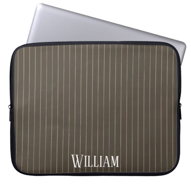 Personalisierte Retropinstreifen Laptopschutzhülle (Vorderseite)