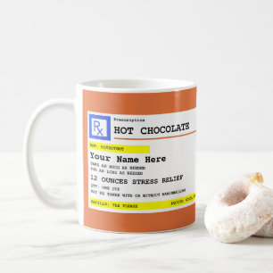 Personalisierte Rezept-Heiße Schokolade oder Kaffeetasse