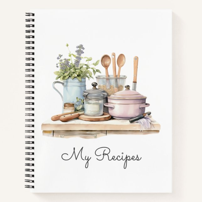 Personalisierte Rezepte 3 Ring Binder Notizbuch (Vorderseite)