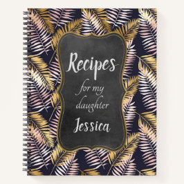 Personalisierte Rezepte für meine Tochter mit Blät Notizbuch