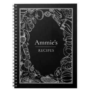Personalisierte Rezepte Gemüse Illustration Notizblock