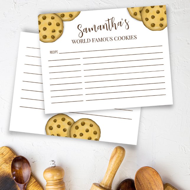 Personalisierte Rezepte Schokolade Chip Cookie Bac (4.25"x 5.5" card printed with vibrant colors. on High quality cardstock. )