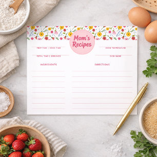 Personalisierte Rezeptkarten für Mamas Rezepte mit