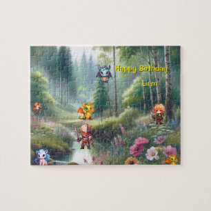 Personalisierte Ritter und Drachen Puzzle