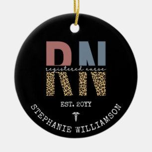 Personalisierte RN Diplomierte Krankenschwester Ab Keramik Ornament