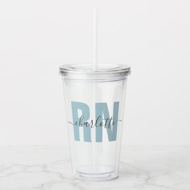 Personalisierte RN-Geschenke für Krankenschwestern Acryltrinkbecher (Vorderseite)