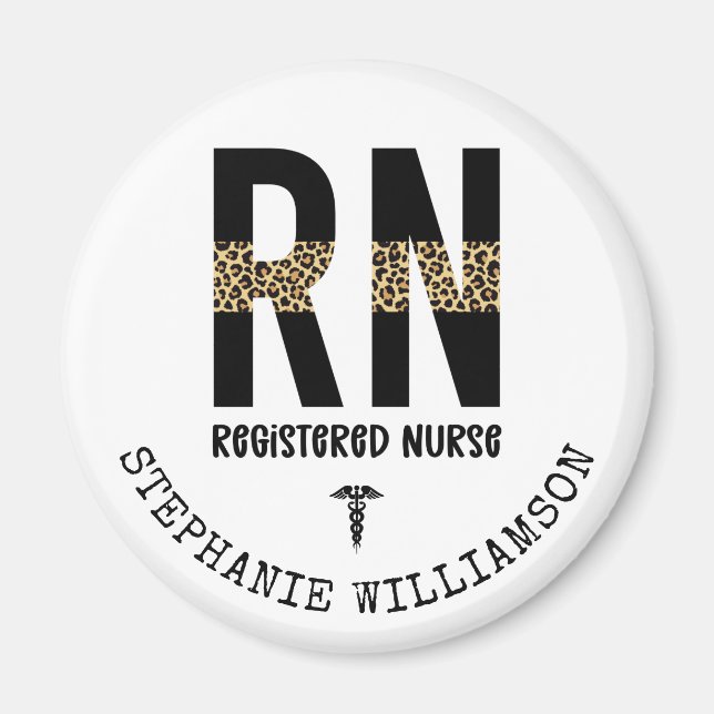 Personalisierte RN-Geschenke für Krankenschwestern Magnet (Vorne)