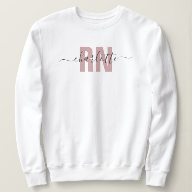 Personalisierte RN-Geschenke für Krankenschwestern Sweatshirt (Design vorne)