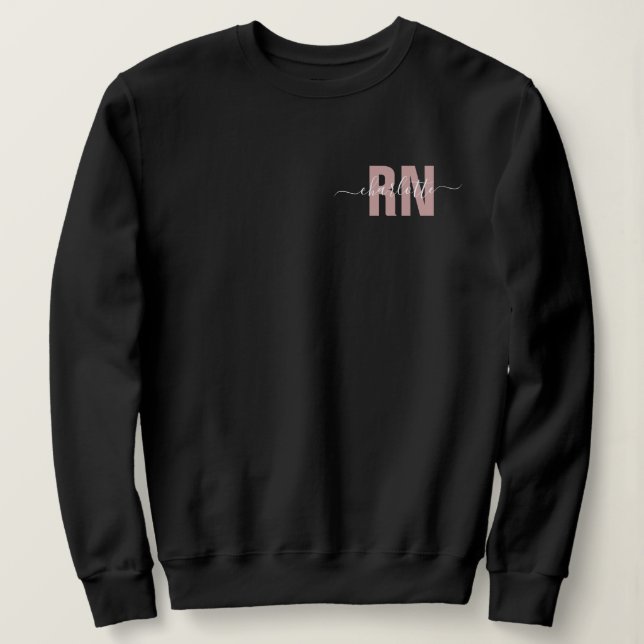 Personalisierte RN-Geschenke für Krankenschwestern Sweatshirt (Design vorne)