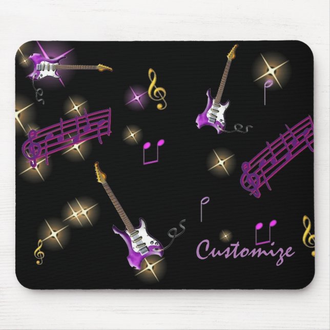 Personalisierte Rock Star Music Background Mouse P Mousepad (Vorne)
