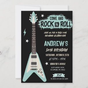 Personalisierte Rockstar-Kind Geburtstagseinladung Einladung