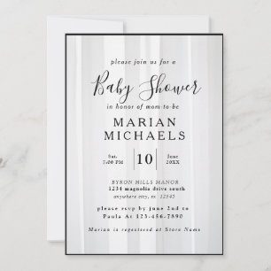 Personalisierte Romantik von B&W Baby Shower Einladung