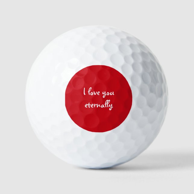 Personalisierte, romantische, ewige Liebe Golfball (Vorderseite)
